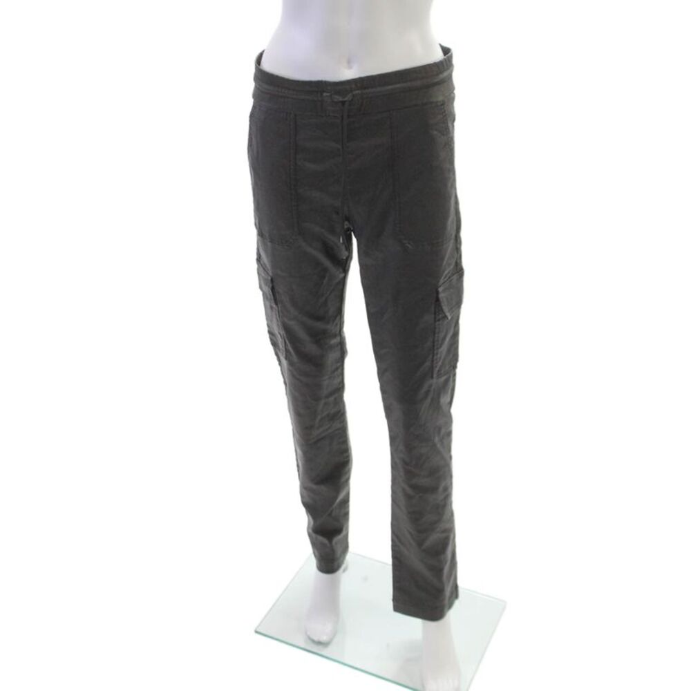 Flog Womens Gray Cargo Pants Drawstring Cotton Lycra Size 30